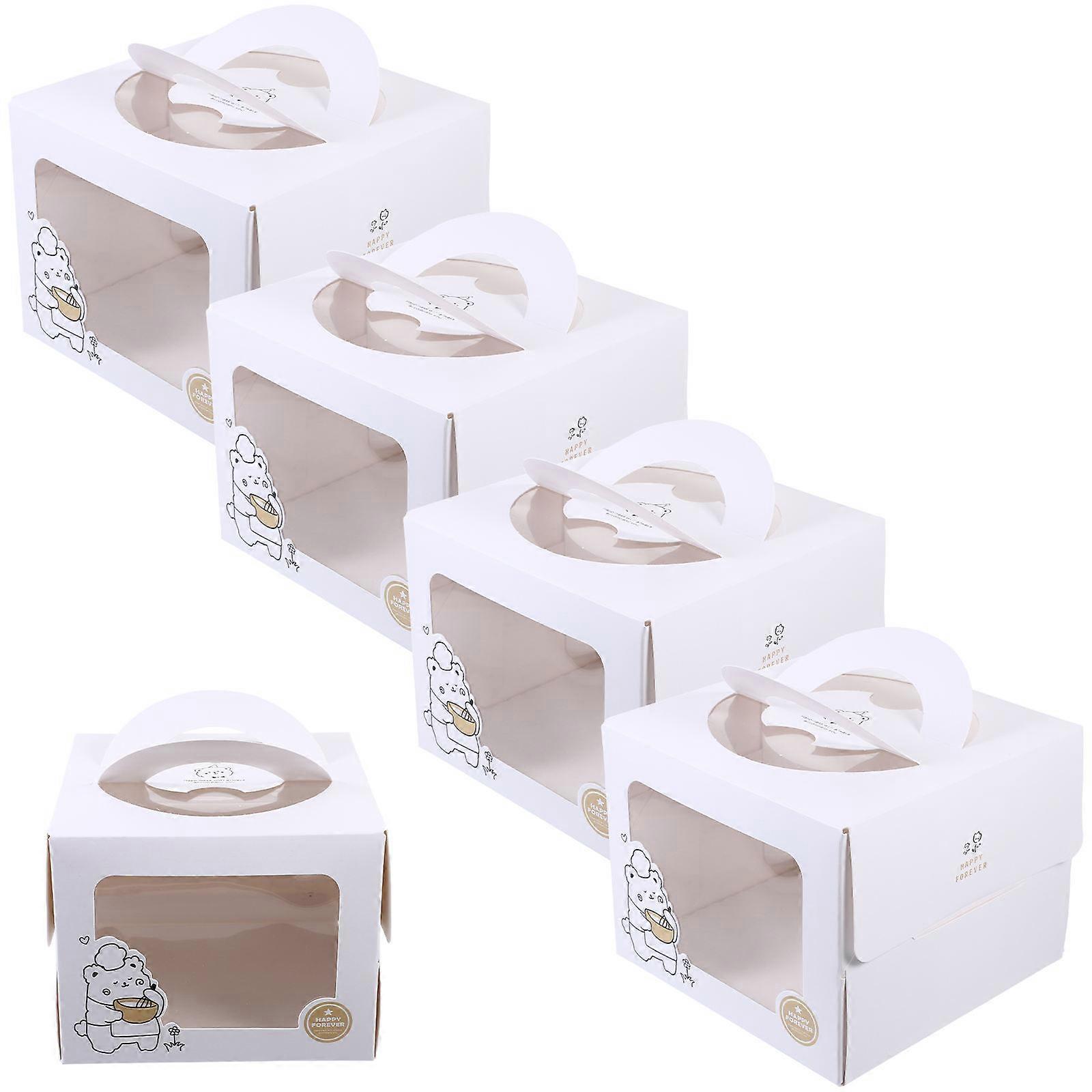 Cake Boxes with Window Cake Packaging Boxes for Storage 20Pcs White