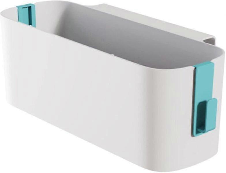 Hanging bedside storage box, white ABS material, large capacity and multi-purpose