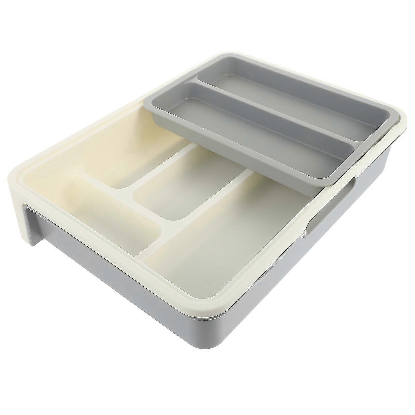 MultiGrid Cutlery Organizer with Stackable Design for Kitchen Drawer Storage in PP Material Multi Color