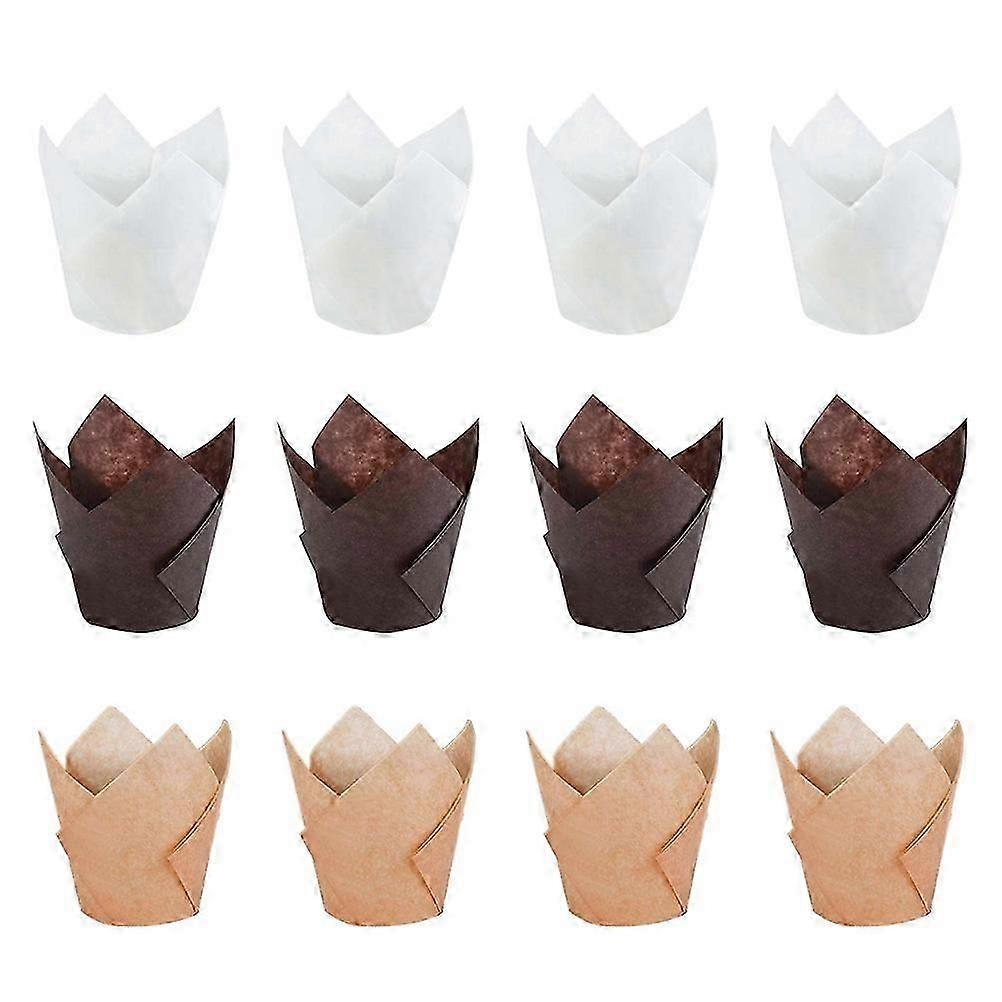 Assorted Color Egg Cake Paper Packing Cups for Baking Use 1Set