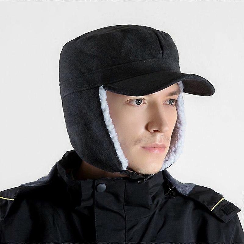 Foldable Windproof Duck Tongue Hat Men (Dark Gray)