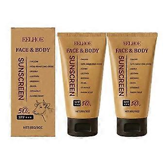 2x Tallow Sun Cream Spf50 Anti UV Protection Nature Organic Moisturizing Skin Care Isolation Sunscreen Cream for Face and Body
