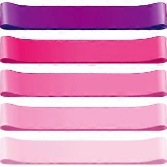 Resistance Bands Set of 5, Skin-Friendly Resistance Fitness Exercise Loop Bands with 5 Different Resistance Levels - Elastic Band
