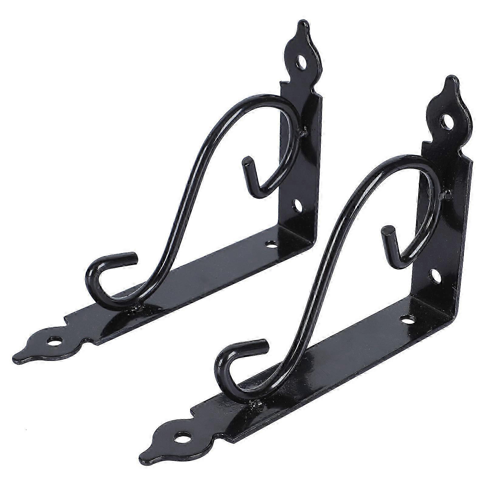 2pcs Iron Shelf Bracket Wall Mount Shelf Support Fixing Bracket Triangle Bracket