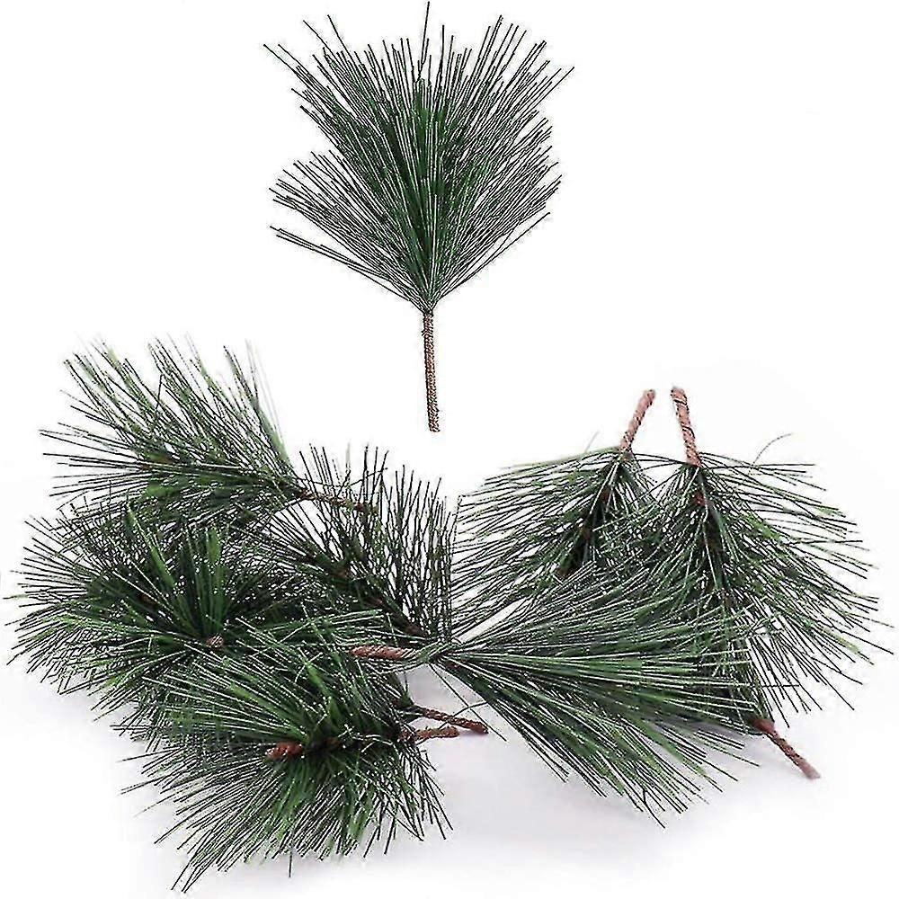Artificial Green Pine Needles Branches Small Pine Twigs Stems