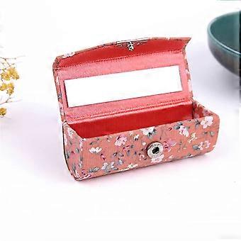 Makeup Organizer with Mini Mirror, Multi-Compartment Storage Box for Lipstick and Easy Access