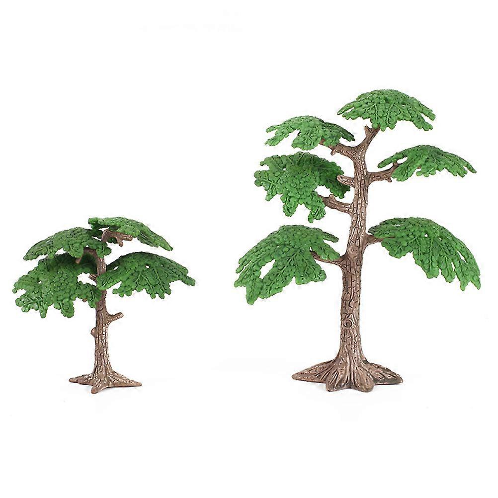 Simulation Tree Artificial Green Tree for Decoration 15Pcs Plastic Model