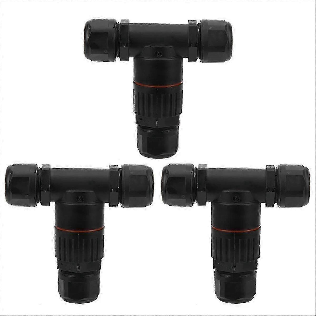 IP68 Waterproof Connector Electrical Cable 3 Way T Shape Junction Box