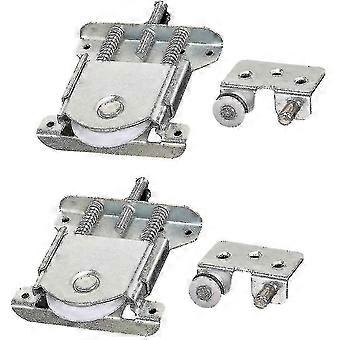 Set Of 2 Sliding Pieces For Wardrobe Door, Wheels, Wheels, Wheels, Rollers, Guides With Shock Absorber Pad, Load Capacity 20 Kg