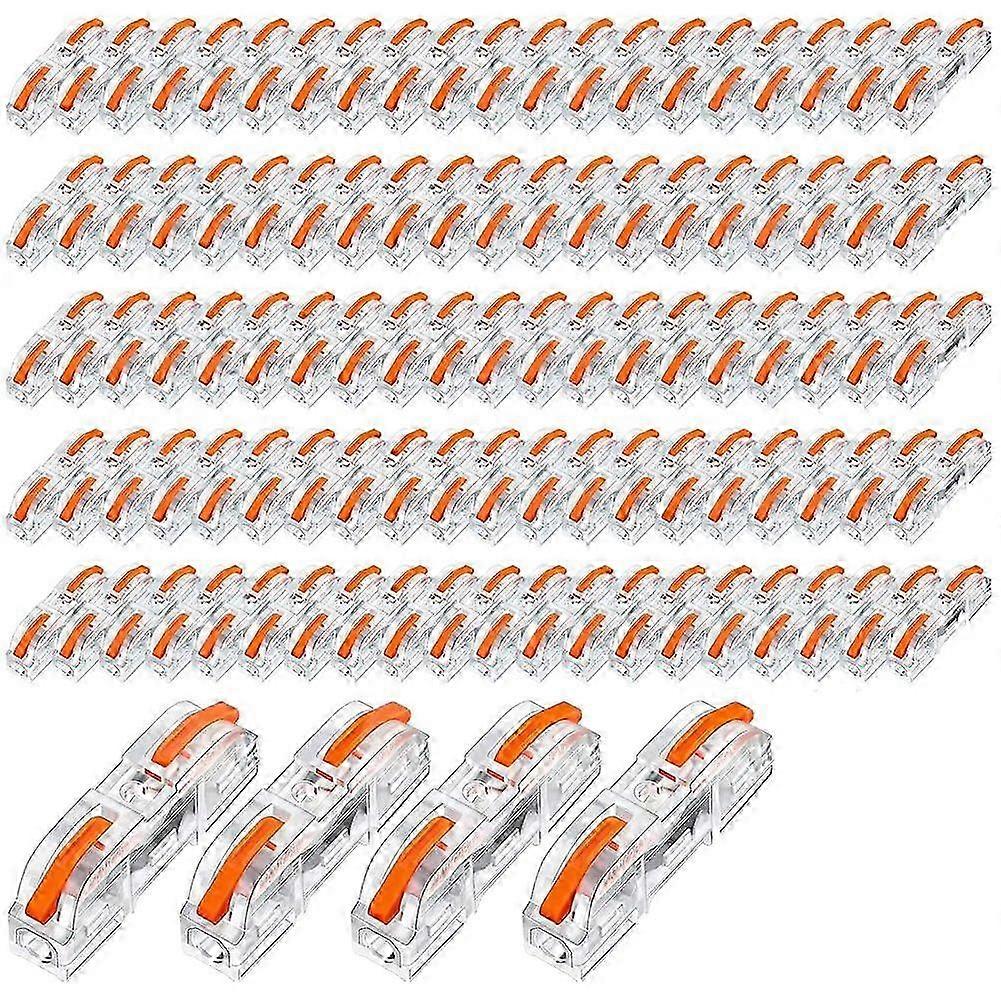 100Pcs Wire Connectors Inline Wire Cable Connector Quick Compact Cable Connector Transparent