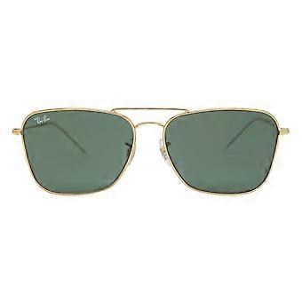 Ray-Ban RBR0102S Caravan Reverse 001/VR Full Rim Gold Unisex Aviator Sunglasses UV3 Original