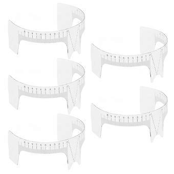 5pcs Eyebrow Tattooing Ruler Eyebrow Tattooing Mold Tattoo Shaping Ruler plastic Tattoo Stencil for Girl