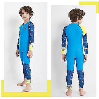 Children's Boys Wetsuit Long-sleeved One-piece Swimsuit Quick-drying Warm Wetsuit