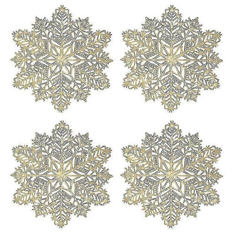 christmas placemats featuring festive snowflake patterns