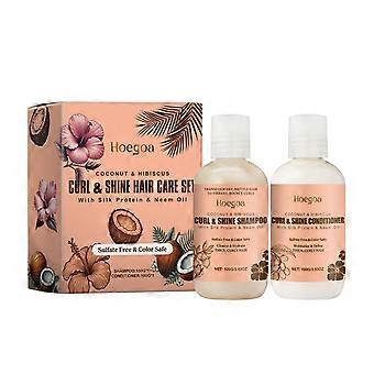 Kokosnuss Feuchtigkeitsspendendes Shampoo und Conditioner Set Reinigung Feuchtigkeitsspendende Haarpflege Lockiges Haar Elastisches Shampoo 1