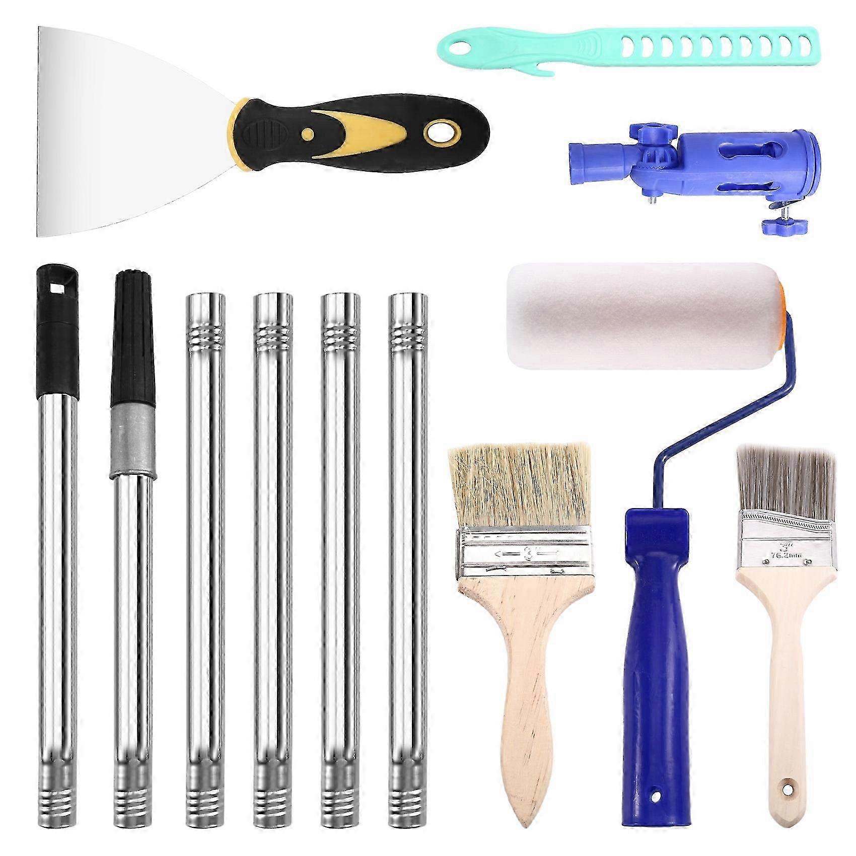 Multi-Angle Paint Brush Extender Paint Pole Extension Device Removable Extension Rod compatible with High Ceiling
