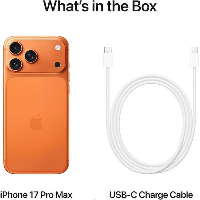 苹果 iPhone 17 Pro Max 2TB 6.9英寸 宇宙橙 Mg004qn/a