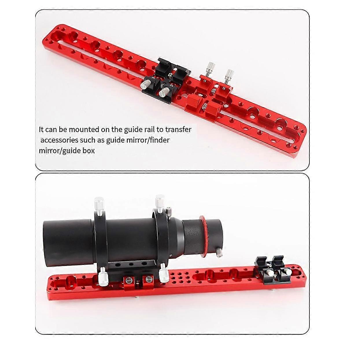 Multi-function Finderscope Dovetail With Locking Screw Guide Scope Adapter Bracket For Astronomical Telescope,black