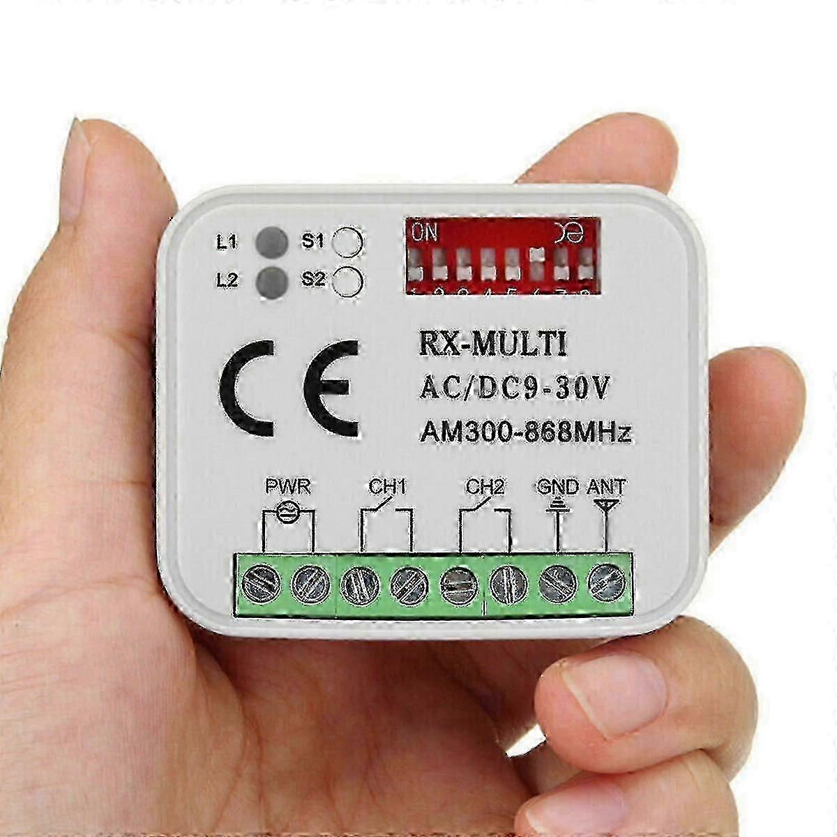 Universal 2 Kanal Wireless Garagentor 433 Mhz Dc12v 24V Fixed Code Rolling Code Empfänger Steuerung