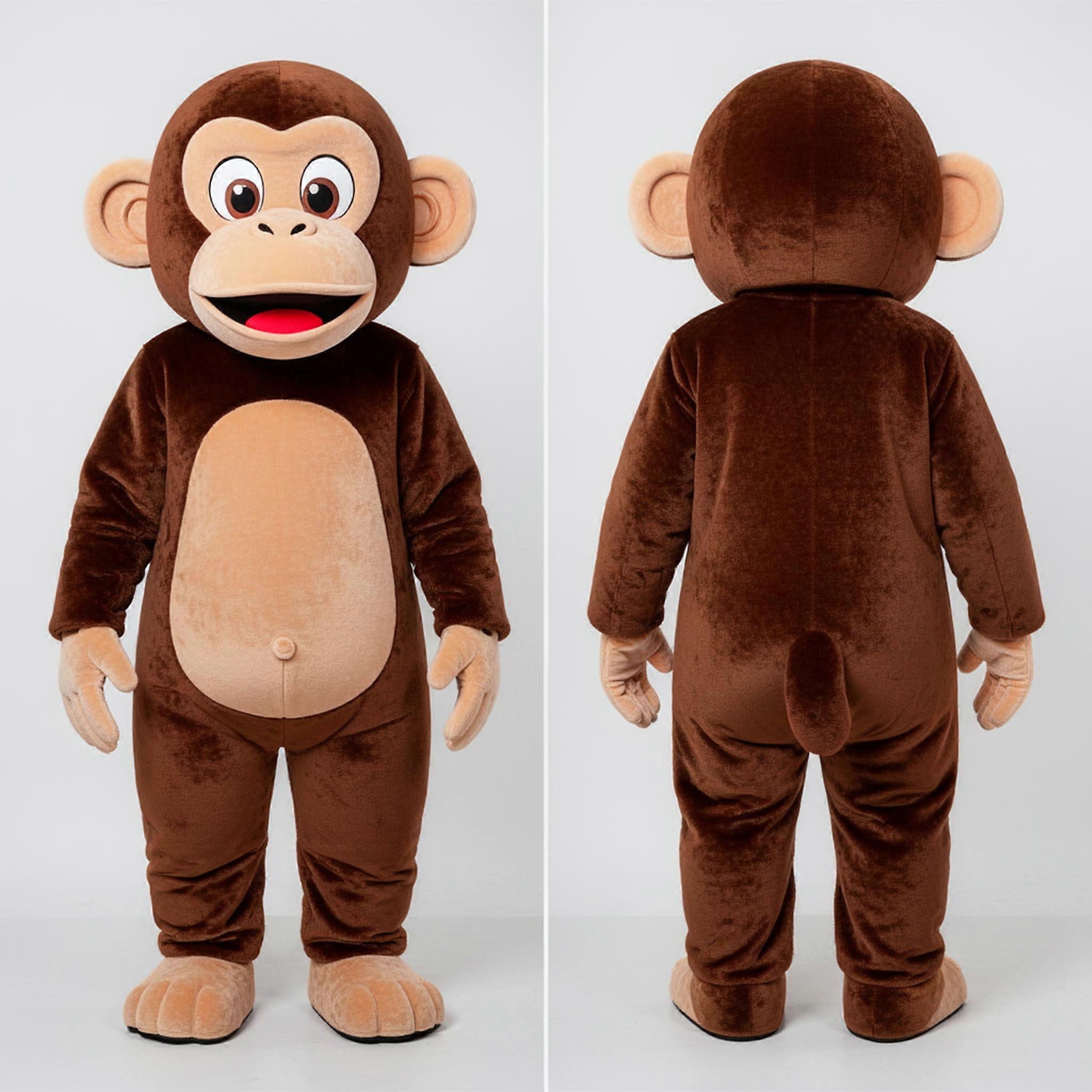 MASTICOT Chocolate Brown Playful Chimpanzee Mascot