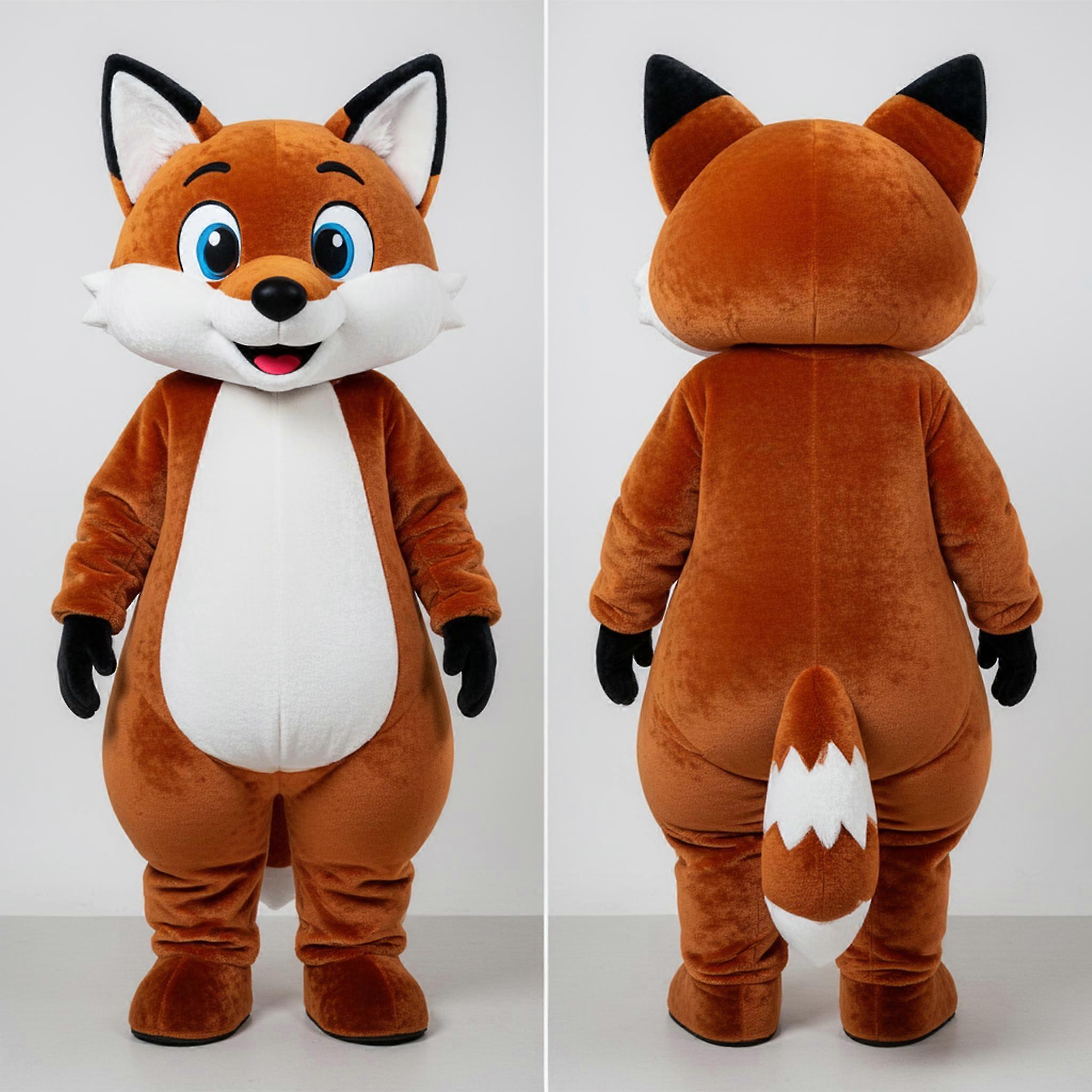 MASTICOT Russet Brown Playful Fox Mascot