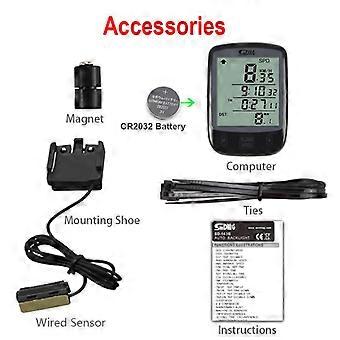 Bike Computer Waterproof Bicycle Wired Speedometer Odometer Stopwatch Lcd Riding Speedometer Display Bicycle Accessories