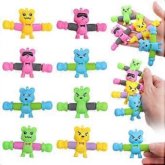 New and unique stress-relief stretchable giraffe keychain, versatile telescopic tube, creative toy for children's kindergarten
