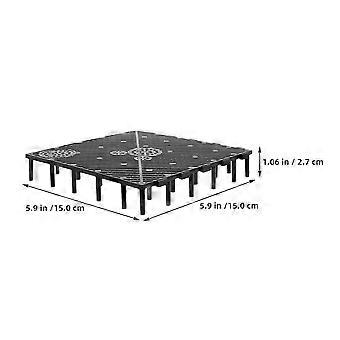 Fish Tank Bottom Filter Tray for Aquarium 10Pcs Black Plastic Divider Plates