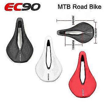 Sella per bicicletta EC90 per MTB e bici da strada, 245x143 mm, larga, morbida, traspirante, cava, per bici da corsa, nera e rossa, YTQ