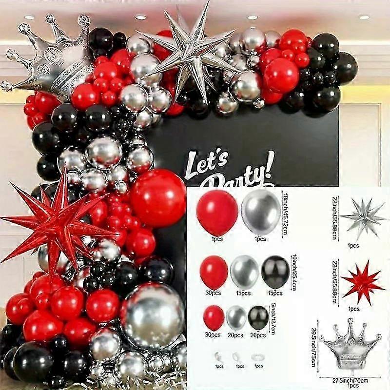 138pcs Crown Balloon Arch Set