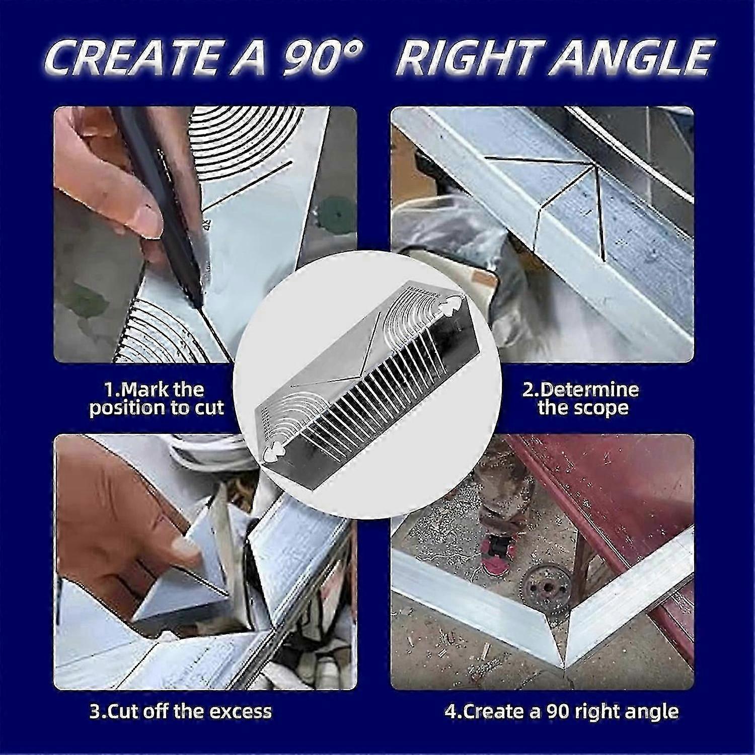 Precision Flex Angle & Arc Marking Tool,Adjustable Dual Purpose Angle & Arc Marker compatible with Square Tube B
