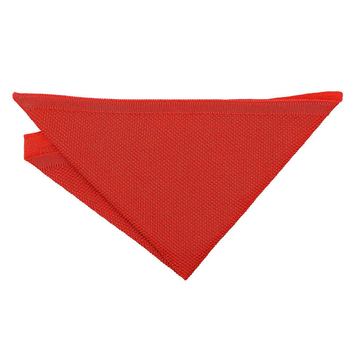 Red Knitted  Pocket Square