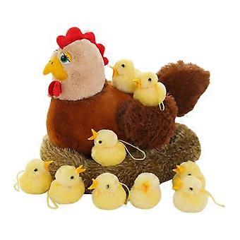 Easter Hen Plush Family With Coop