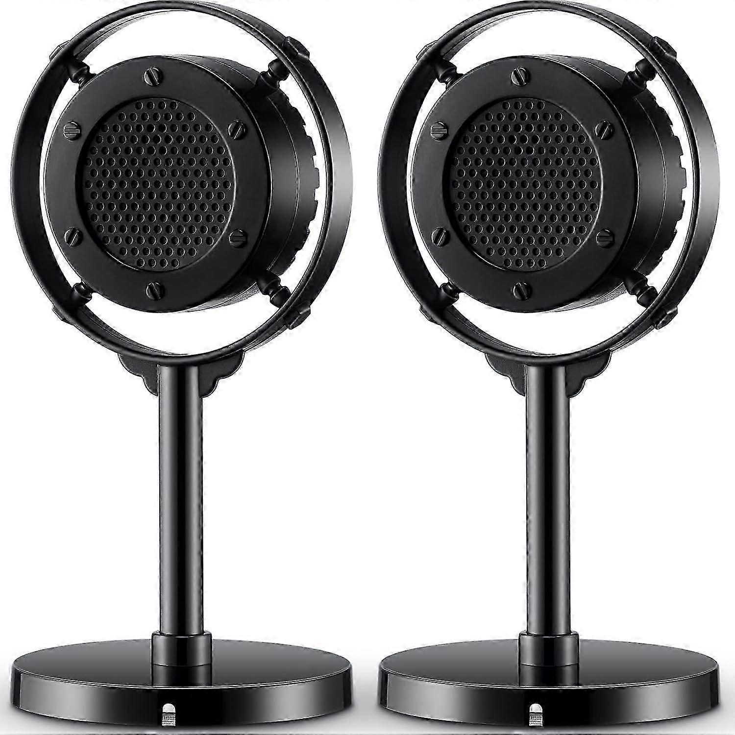 2 Pcs Classic Black Microphone Props