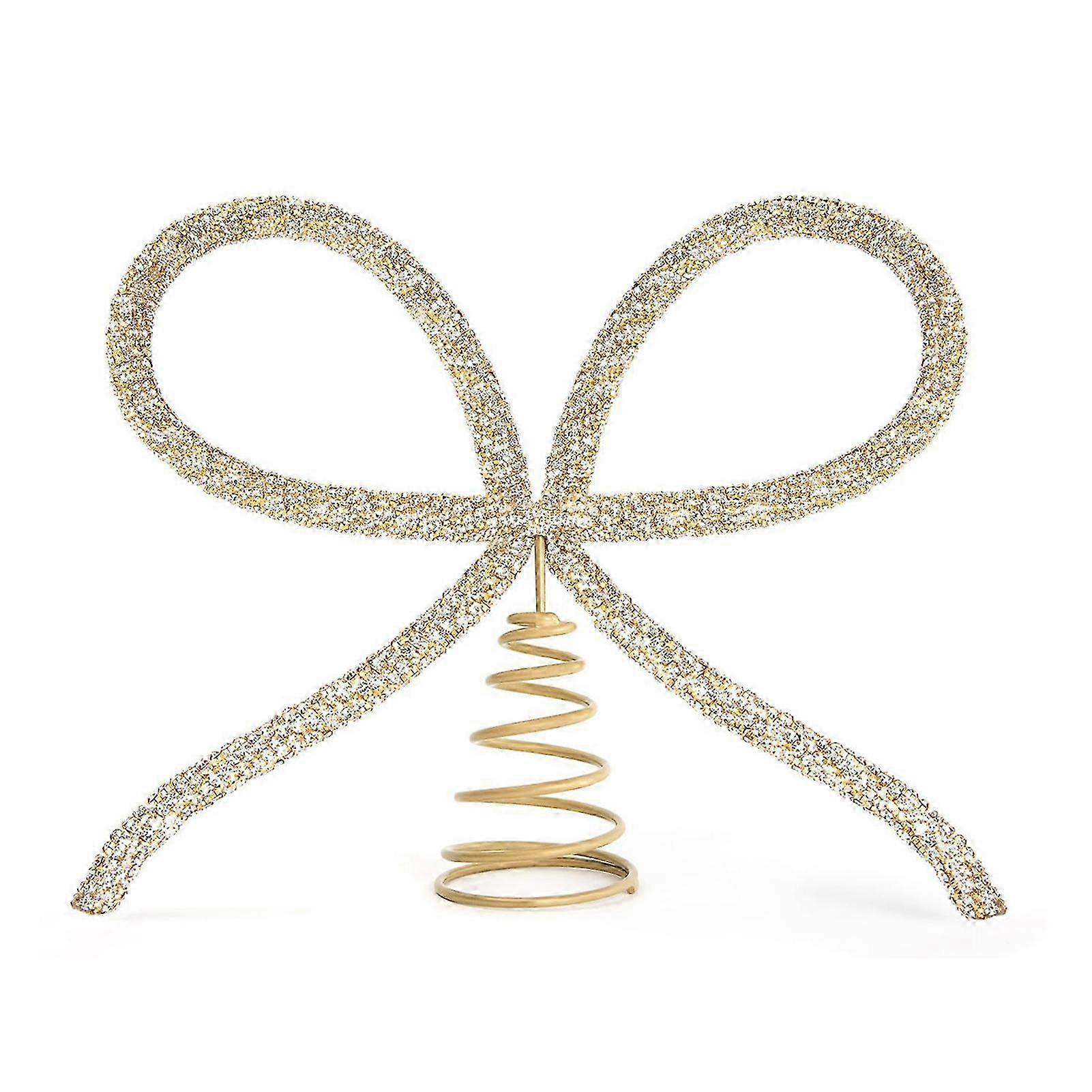 Golden Bow Tree Topper Rhinestone