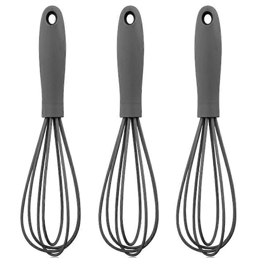 Compact Heat-Resistant Silicone Whisk Set