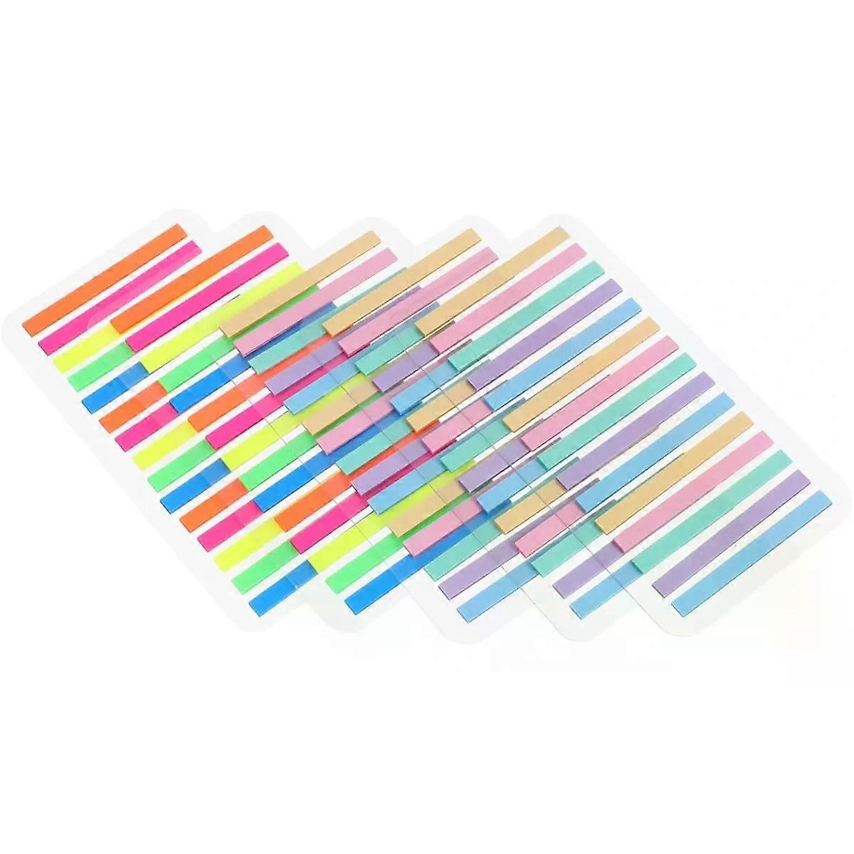 Fluorescent Sticky Tabs Thin Highlight Strips for Reading Book Marking