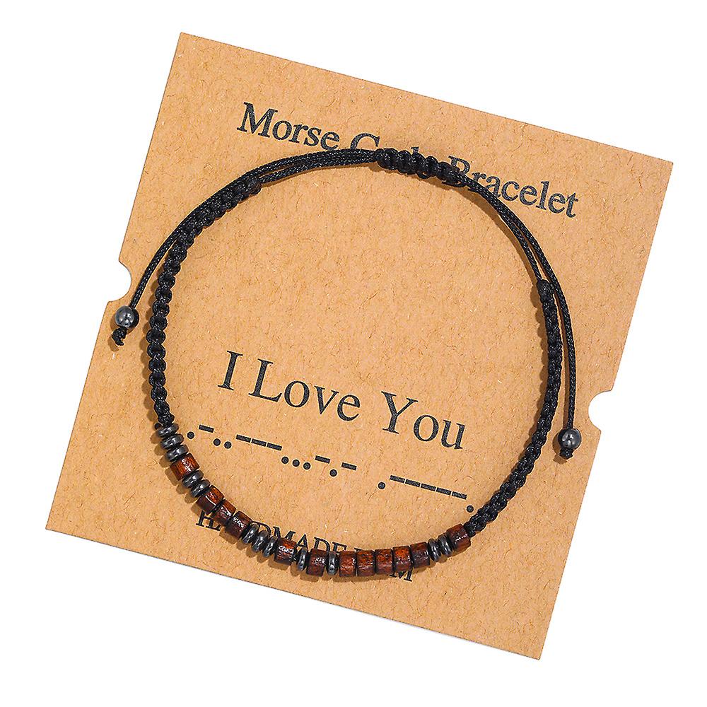 Couple Morse Code Bracelet