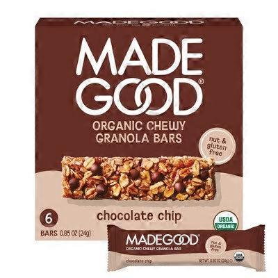 MadeGood Chocolate Chip Granola Bars, 6 ea