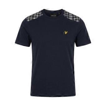 Lyle & Scott Check Panelled TShirt  