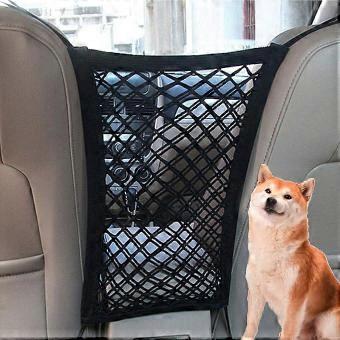Car Dog Barrier Pet Front Seat Barrier Adjustable Pet Back Seat Barrier Organizer-brnv