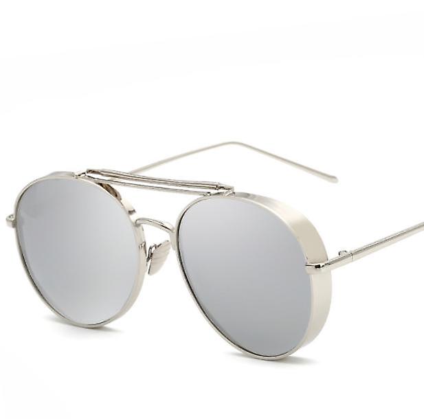 Unisex Retro Polarizer Color Film Sunglasses Thick Edge V Glasses