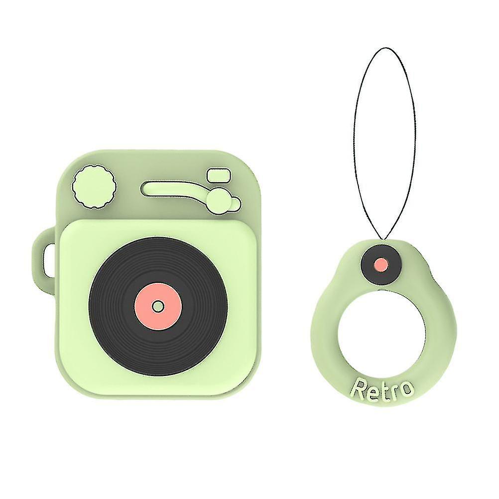 1pc Recorder Player Shaped Earphone Case Creative Earpiece Protector Earbuds Box With A Ring Compati