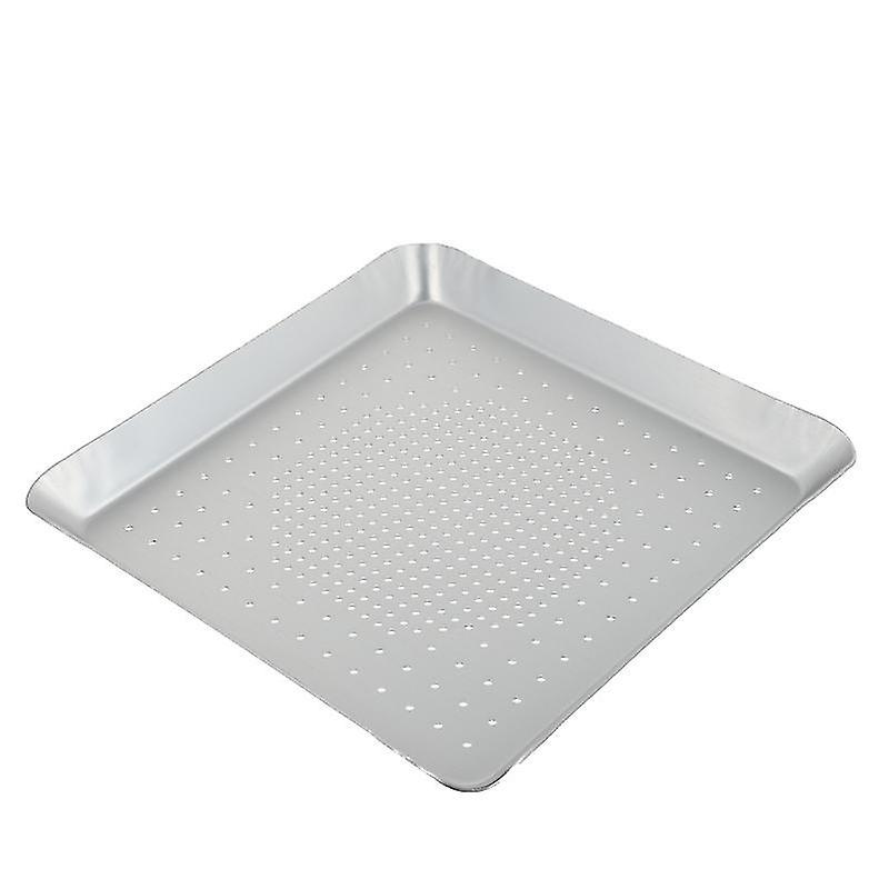 20X20x2cm Silver Roasting Pans 1pc Pizza Baking Tray Baking Pan Aluminium Alloy Baking Utensil (silv