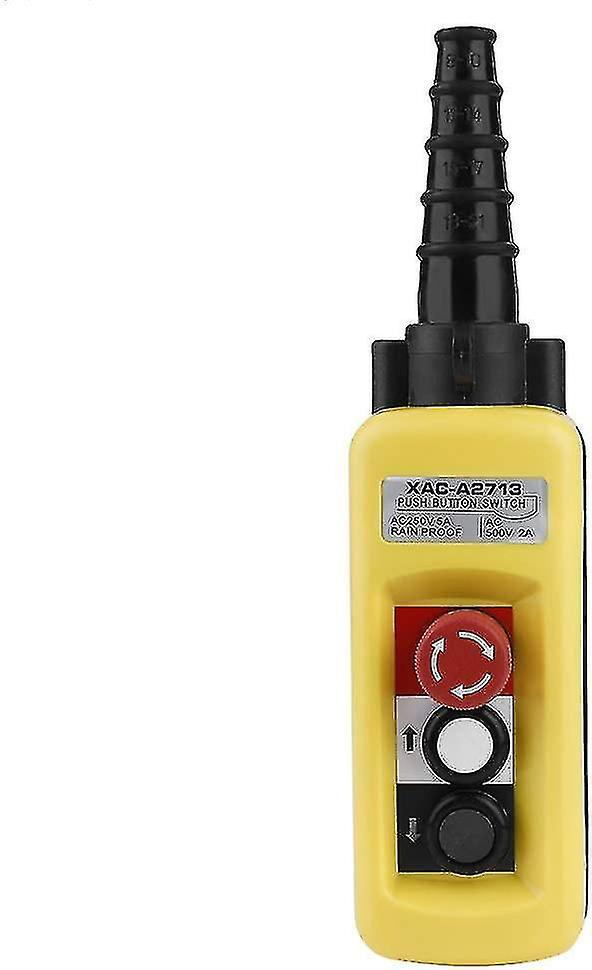 Interruptor de Elevación LIUXGMXG con Botón Pulsador para Grúa de Cadena Plástico ABS