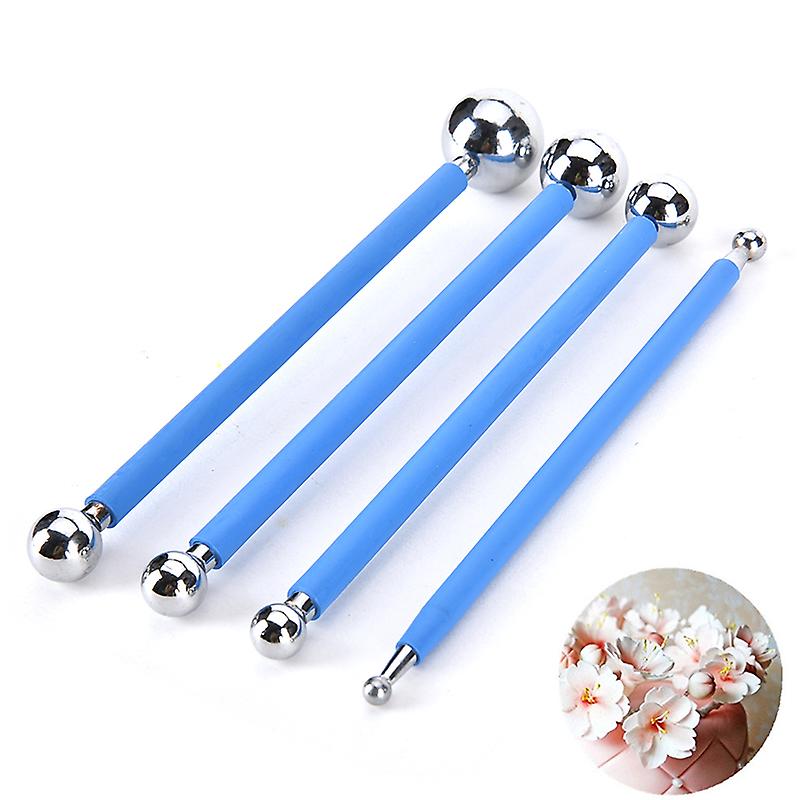4 Pcs Stainless Molding Ball Sticks Dessert Fondant Cake Decoration Supplies
