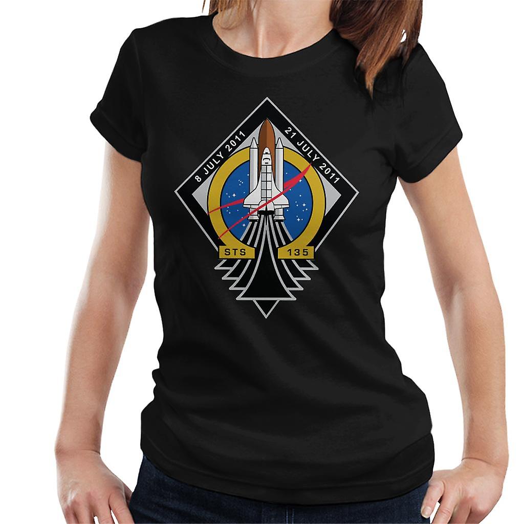 NASA STS 135 Space Shuttle Atlantis Mission Patch Women's T-Shirt