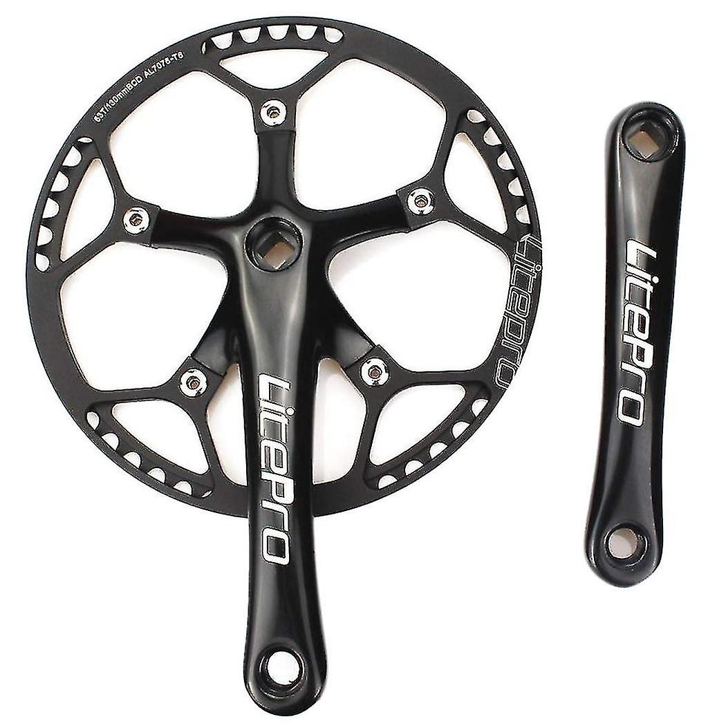 Single Speed Crankset 53t 170mm Crankarms Folding Bike Crankset With Protective Cover For Bike Trac