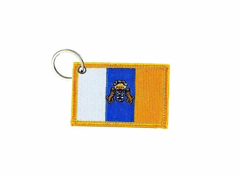 Cle Cles Key Brode Patch Ecusson Badge Canary Flag Spain