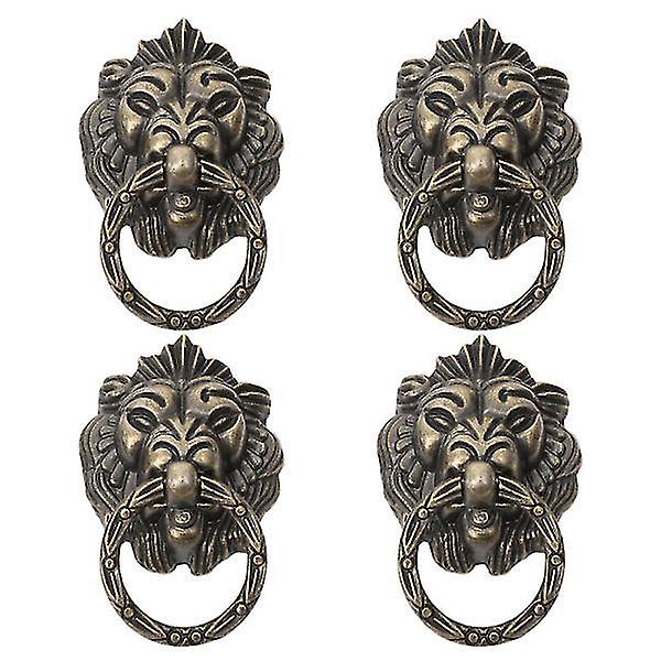 4pcs Antique Brass Handle Rustic Cabinet Pulls Kitchen Door Handles